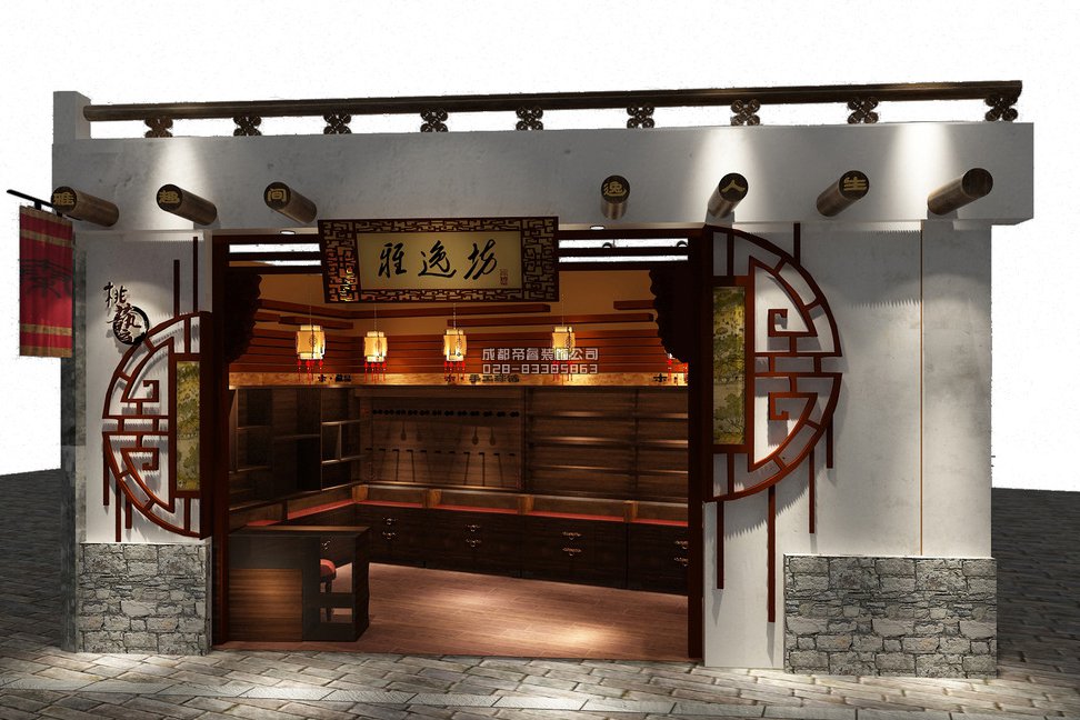 成都古玩店鋪門頭怎樣裝修設計才好？